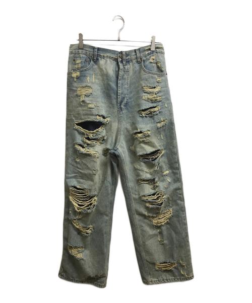 MIJKO（ミコ）MIJKO (ミコ) ダメージ加工デニムパンツ インディゴ サイズ:記載なしの古着・服飾アイテム