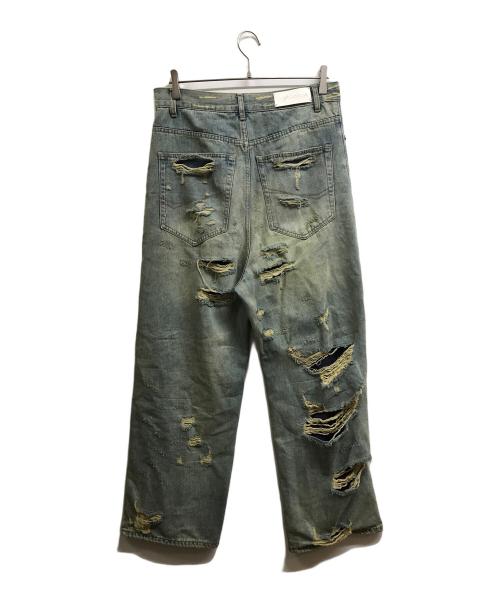 MIJKO（ミコ）MIJKO (ミコ) ダメージ加工デニムパンツ インディゴ サイズ:記載なしの古着・服飾アイテム