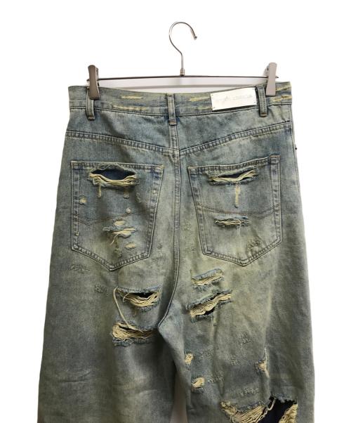 MIJKO（ミコ）MIJKO (ミコ) ダメージ加工デニムパンツ インディゴ サイズ:記載なしの古着・服飾アイテム