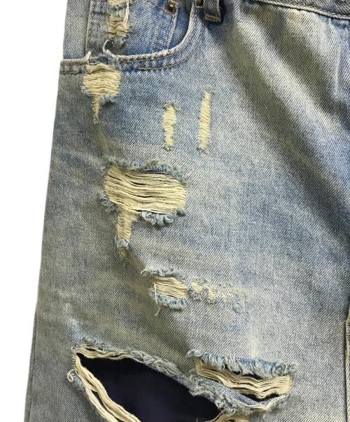 MIJKO（ミコ）MIJKO (ミコ) ダメージ加工デニムパンツ インディゴ サイズ:記載なしの古着・服飾アイテム