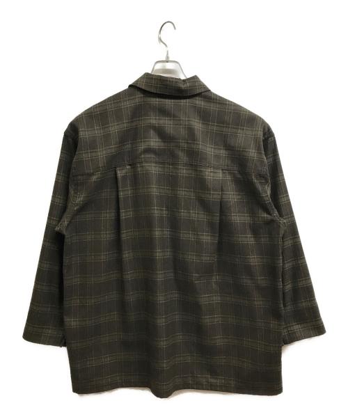 CLANE（クラネ）CLANE (クラネ) チェックポケットオーバーシャツ ブラウン サイズ:2の古着・服飾アイテム