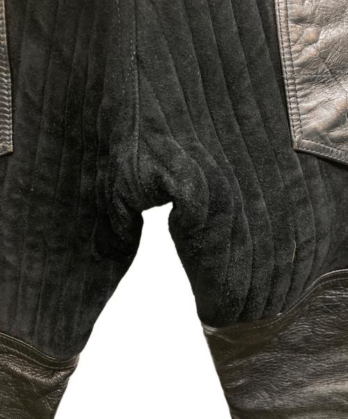 Geruga（ゲルガ）GERUGA (ゲルガ) PADDED LEATHER PANTS ブラック サイズ:W30L33.5の古着・服飾アイテム
