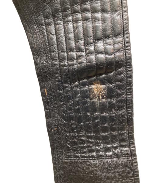 Geruga（ゲルガ）GERUGA (ゲルガ) PADDED LEATHER PANTS ブラック サイズ:W30L33.5の古着・服飾アイテム