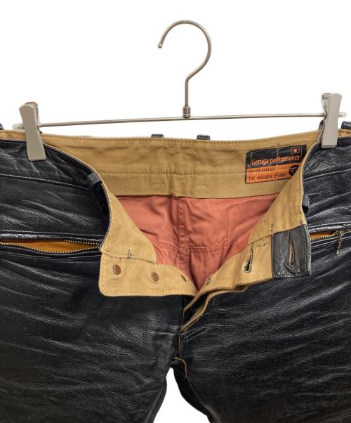 Geruga（ゲルガ）GERUGA (ゲルガ) PADDED LEATHER PANTS ブラック サイズ:W30L33.5の古着・服飾アイテム