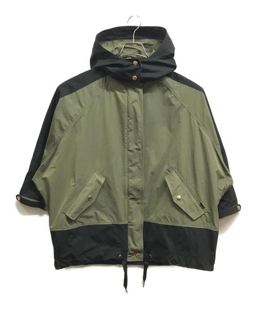 WOOLRICH（ウールリッチ）WOOLRICH (ウールリッチ) ビーバーアノラックバイカラーコクーンパーカー グリーン サイズ:Sの古着・服飾アイテム