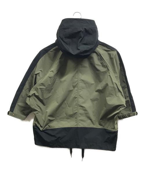 WOOLRICH（ウールリッチ）WOOLRICH (ウールリッチ) ビーバーアノラックバイカラーコクーンパーカー グリーン サイズ:Sの古着・服飾アイテム
