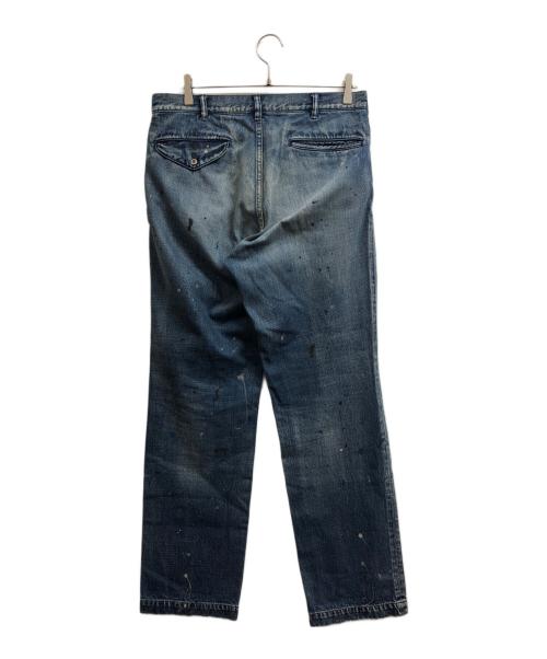 NEIGHBORHOOD（ネイバーフッド）NEIGHBORHOOD (ネイバーフッド) OLD JOE & Co. (オールドジョー) ペイント加工デニムパンツ インディゴ サイズ:Lの古着・服飾アイテム