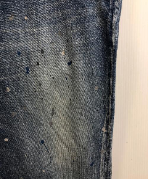 NEIGHBORHOOD（ネイバーフッド）NEIGHBORHOOD (ネイバーフッド) OLD JOE & Co. (オールドジョー) ペイント加工デニムパンツ インディゴ サイズ:Lの古着・服飾アイテム