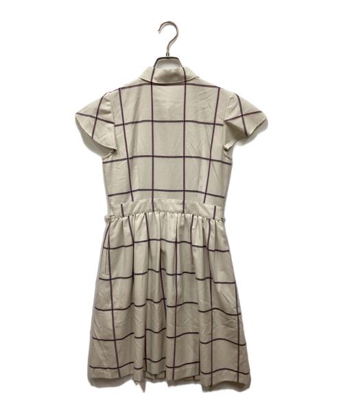 BLUE LABEL CRESTBRIDGE（ブルーレーベルクレストブリッジ）BLUE LABEL CRESTBRIDGE (ブルーレーベルクレストブリッジ) ノースリーブミニワンピース ベージュ サイズ:38の古着・服飾アイテム