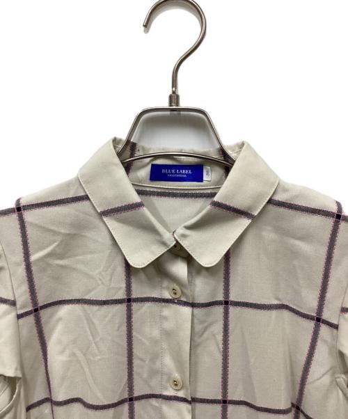 BLUE LABEL CRESTBRIDGE（ブルーレーベルクレストブリッジ）BLUE LABEL CRESTBRIDGE (ブルーレーベルクレストブリッジ) ノースリーブミニワンピース ベージュ サイズ:38の古着・服飾アイテム