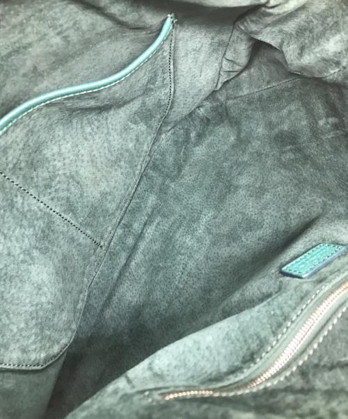 HIROFU（ヒロフ）HIROFU (ヒロフ) レザートートバッグ グリーンの古着・服飾アイテム