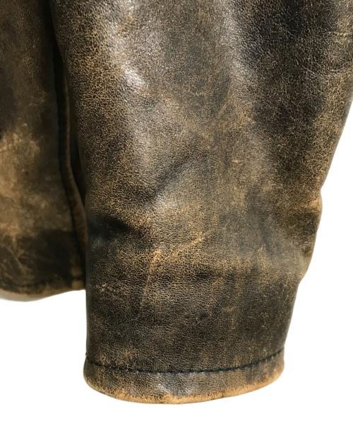 DOG FIGHT RAG（ドッグファイト）DOG FIGHT RAG (ドッグファイト) ライダースジャケット ブラウン サイズ:Sの古着・服飾アイテム