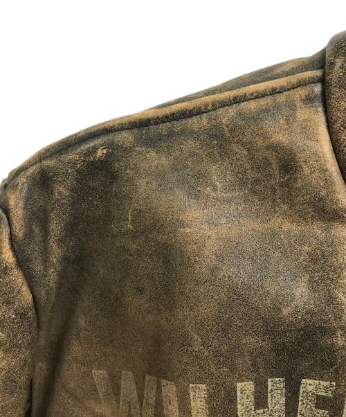 DOG FIGHT RAG（ドッグファイト）DOG FIGHT RAG (ドッグファイト) ライダースジャケット ブラウン サイズ:Sの古着・服飾アイテム