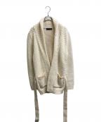 LARDINIラルディーニ）の古着「ウール ベルト付 ショールカラー ガウンコート」｜アイボリー