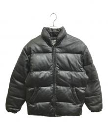 Schott（ショット）の古着「レザーダウンジャケット」｜ブラック