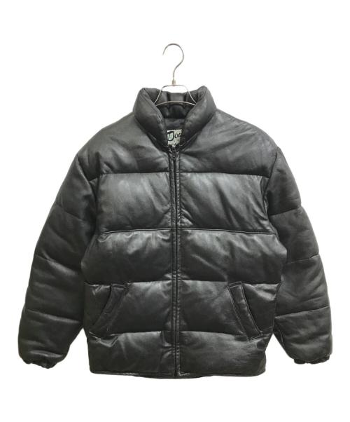 Schott（ショット）Schott (ショット) レザーダウンジャケット ブラック サイズ:Sの古着・服飾アイテム