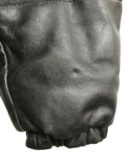 Schott（ショット）Schott (ショット) レザーダウンジャケット ブラック サイズ:Sの古着・服飾アイテム