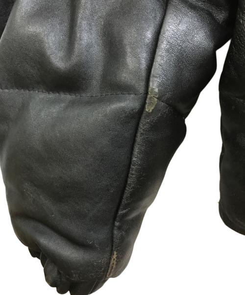 Schott（ショット）Schott (ショット) レザーダウンジャケット ブラック サイズ:Sの古着・服飾アイテム