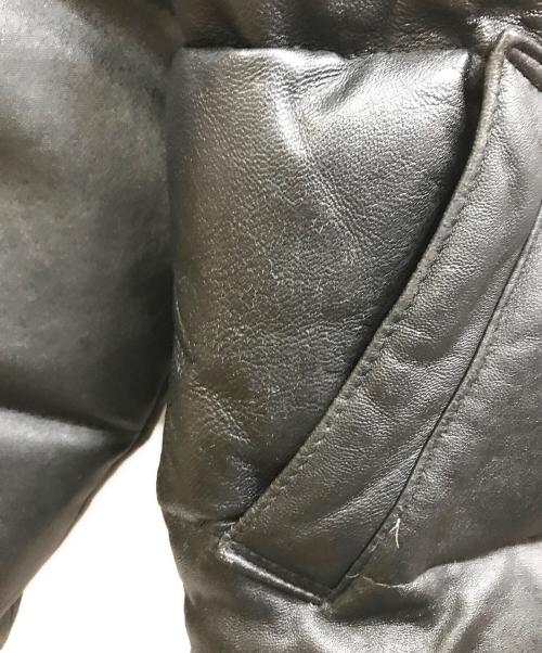 Schott（ショット）Schott (ショット) レザーダウンジャケット ブラック サイズ:Sの古着・服飾アイテム