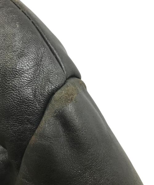 Schott（ショット）Schott (ショット) レザーダウンジャケット ブラック サイズ:Sの古着・服飾アイテム