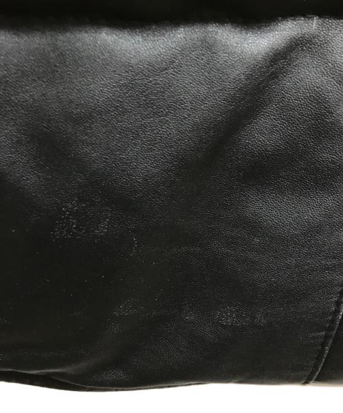 Schott（ショット）Schott (ショット) レザーダウンジャケット ブラック サイズ:Sの古着・服飾アイテム