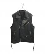 MAISON SPECIALメゾンスペシャル）の古着「Vegan Leather Riders Gilet」｜ブラック