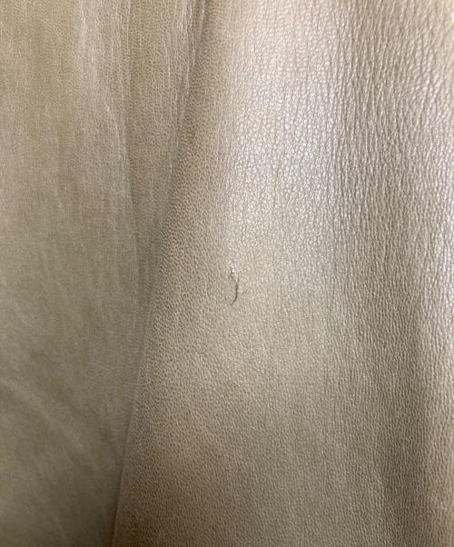 POLO RALPH LAUREN（ポロ・ラルフローレン）POLO RALPH LAUREN (ポロ・ラルフローレン) MA‐1タイプレザージャケット カーキ サイズ:Lの古着・服飾アイテム