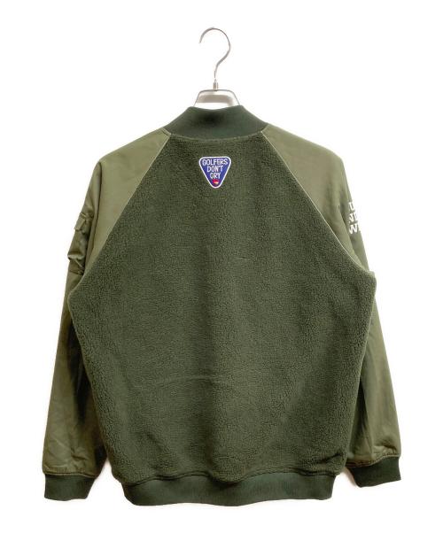 rough&swell Duckbills（ラフアンドスウェル）rough&swell Duckbills (ラフアンドスウェル) 切替ボアジップブルゾン カーキ サイズ:Lの古着・服飾アイテム