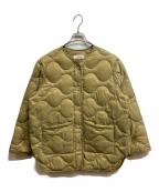 TODAYFULトゥデイフル）の古着「Collarless Quilting Jacket」｜カーキ