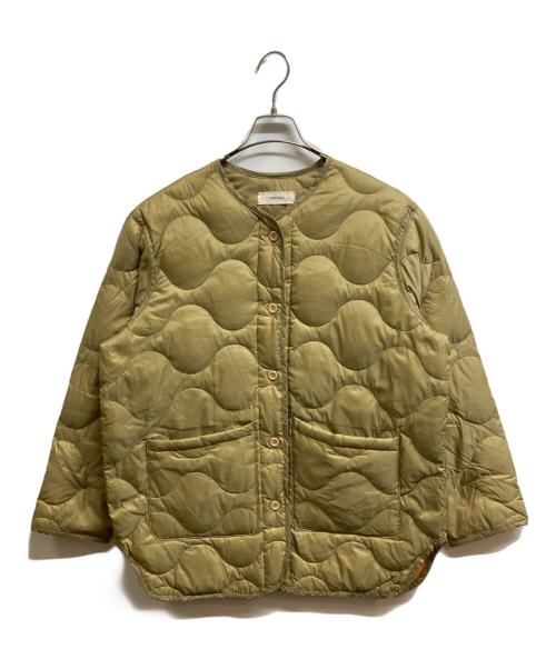 TODAYFUL（トゥデイフル）TODAYFUL (トゥデイフル) Collarless Quilting Jacket カーキ サイズ:38の古着・服飾アイテム