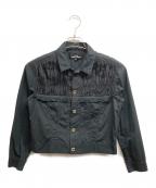 tricot COMME des GARCONSトリココムデギャルソン）の古着「ギャザー切替ジャケット」｜ブラック