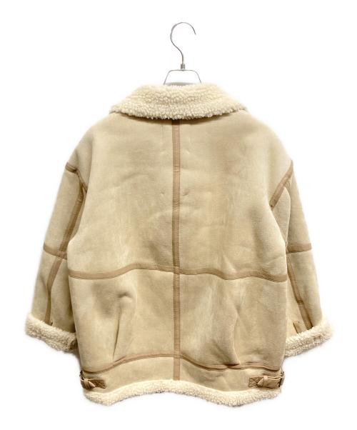 furfur（ファーファー）FURFUR (ファーファー) レザーライクボンバージャケット ベージュ サイズ:Freeの古着・服飾アイテム