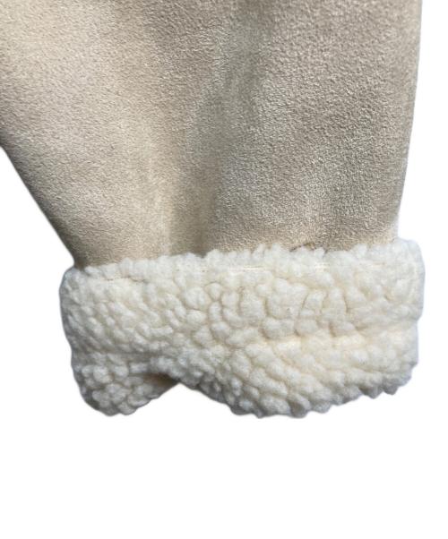 furfur（ファーファー）FURFUR (ファーファー) レザーライクボンバージャケット ベージュ サイズ:Freeの古着・服飾アイテム