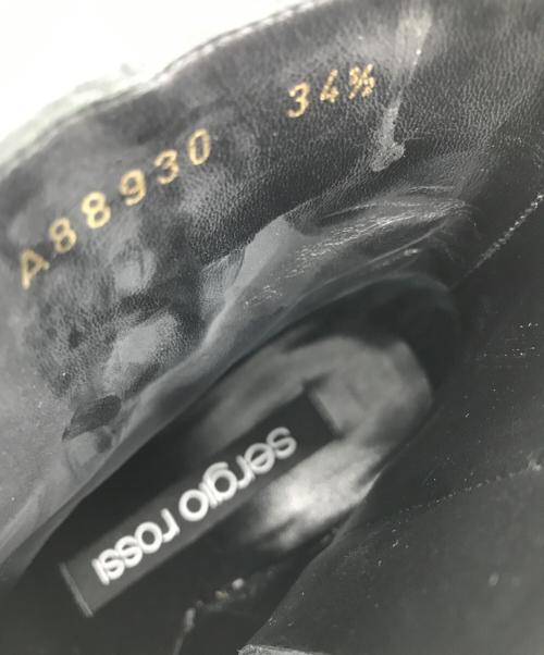 sergio rossi（セルジオロッシ）sergio rossi (セルジオロッシ) サイドジップブーツ ブラック サイズ:34 1/2の古着・服飾アイテム