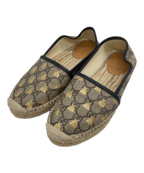 GUCCI（グッチ）GUCCI (グッチ) GGスプリームエスパドリーユ ベージュ サイズ:35の古着・服飾アイテム