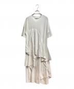 ENFOLDエンフォルド）の古着「コットンレイヤードドロップドレス ワンピース」｜ホワイト