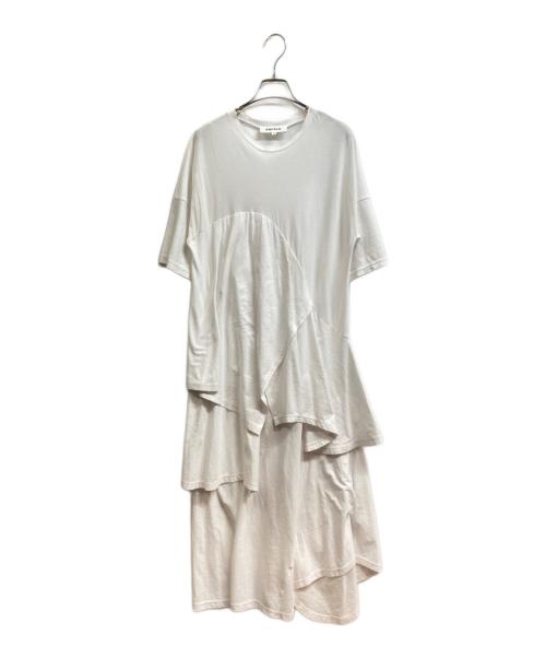 ENFOLD（エンフォルド）ENFOLD (エンフォルド) コットンレイヤードドロップドレス ワンピース ホワイト サイズ:36の古着・服飾アイテム