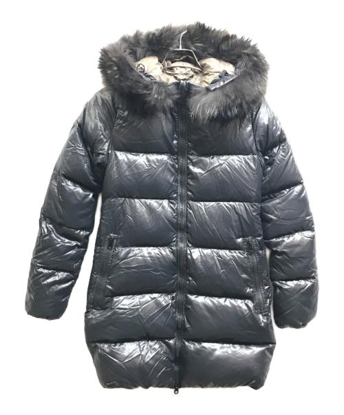 DUVETICA（デュベティカ）DUVETICA (デュベティカ) ファー付ダウンコート ネイビー サイズ:40の古着・服飾アイテム