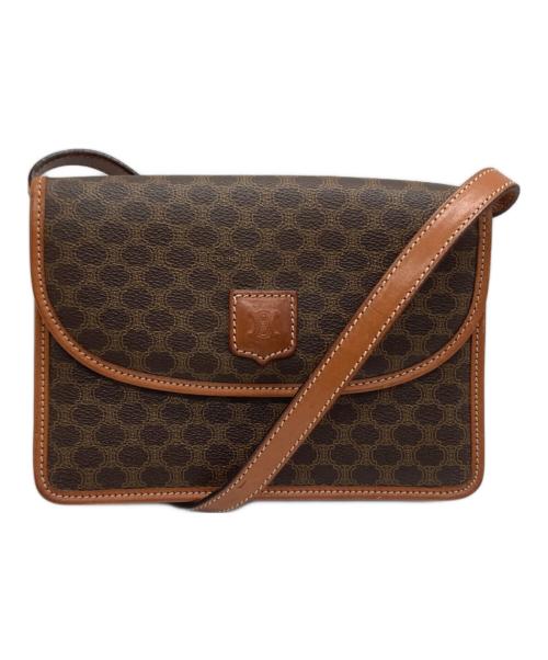 CELINE（セリーヌ）CELINE (セリーヌ) マカダム柄ショルダーバッグ ブラウンの古着・服飾アイテム