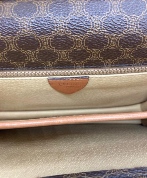 CELINE（セリーヌ）CELINE (セリーヌ) マカダム柄ショルダーバッグ ブラウンの古着・服飾アイテム