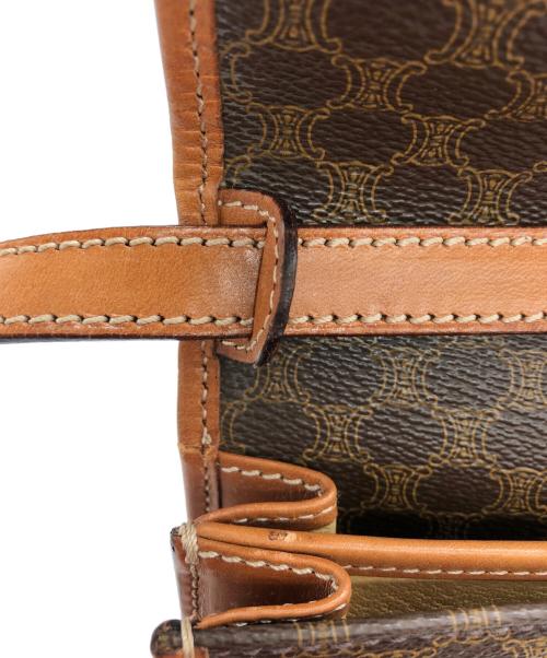 CELINE（セリーヌ）CELINE (セリーヌ) マカダム柄ショルダーバッグ ブラウンの古着・服飾アイテム