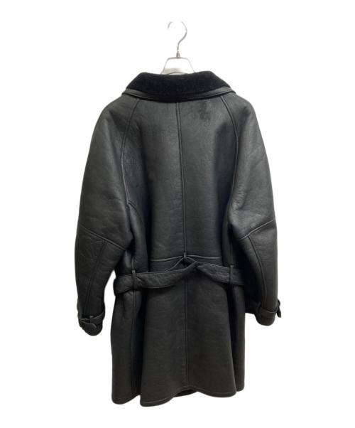 BAD THREADS（バッド・スレッズ）BAD THREADS (バッド・スレッズ) レザームートンコート ブラック サイズ:ーの古着・服飾アイテム