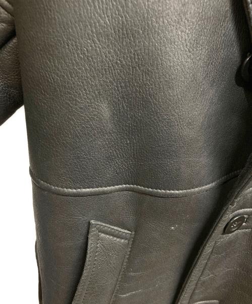 BAD THREADS（バッド・スレッズ）BAD THREADS (バッド・スレッズ) レザームートンコート ブラック サイズ:ーの古着・服飾アイテム