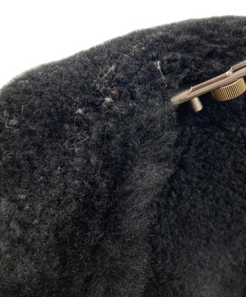 BAD THREADS（バッド・スレッズ）BAD THREADS (バッド・スレッズ) レザームートンコート ブラック サイズ:ーの古着・服飾アイテム