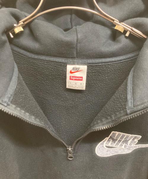 SUPREME（シュプリーム）SUPREME (シュプリーム) NIKE (ナイキ) Half Zip Hooded Sweatshirt ブラック サイズ:Lの古着・服飾アイテム