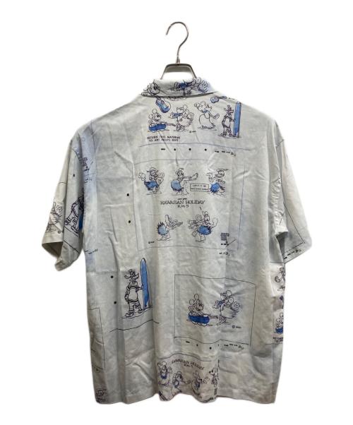 DISNEY（ディズニー）DISNEY (ディズニー) Porter Classic (ポータークラシック) DISNEY ALOHA BLOUSE ホワイト サイズ:Lの古着・服飾アイテム