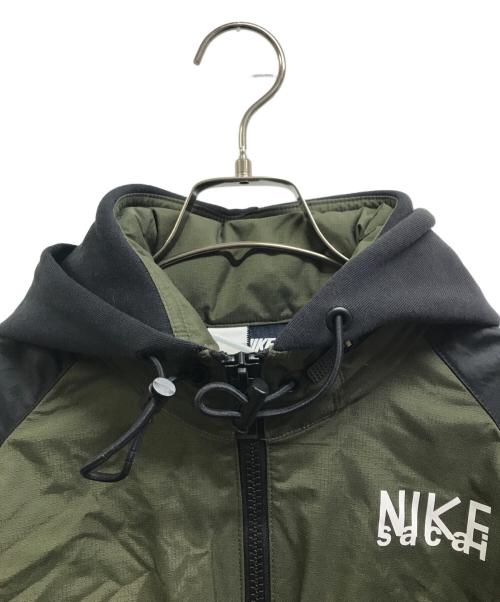 NIKE（ナイキ）NIKE (ナイキ) sacai (サカイ) Full Zip Parker ブラック×カーキ サイズ:Sの古着・服飾アイテム