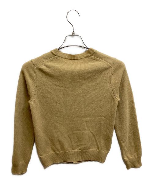 PLAY COMME des GARCONS（プレイコムデギャルソン）PLAY COMME des GARCONS (プレイコムデギャルソン) ハートワッペンニットカーディガン ベージュ サイズ:Sの古着・服飾アイテム