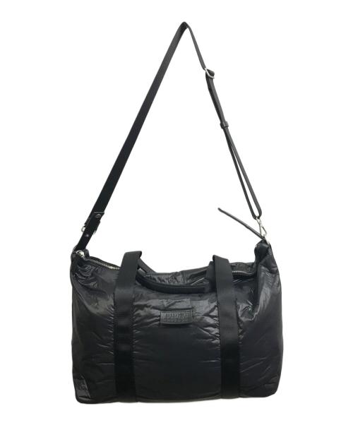 MM6 Maison Margiela（エムエムシックスメゾンマルジェラ）MM6 Maison Margiela (エムエムシックス メゾンマルジェラ) クランチドナイロン ウィークエンドバッグ ブラックの古着・服飾アイテム