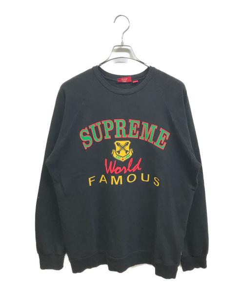 SUPREME（シュプリーム）Supreme (シュプリーム) World Famous Crewneck ブラック サイズ:XLの古着・服飾アイテム